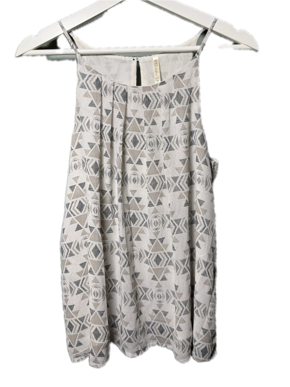 DNA couture Cream and Gray Tribal A-Line Skirt